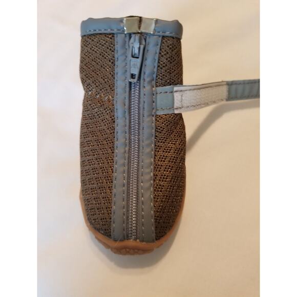 HCpet Small Dog Boots #5 Strap & Zip-Close Brown Mesh.Rubber Soles NEW 22-27.6# - Picture 7 of 10